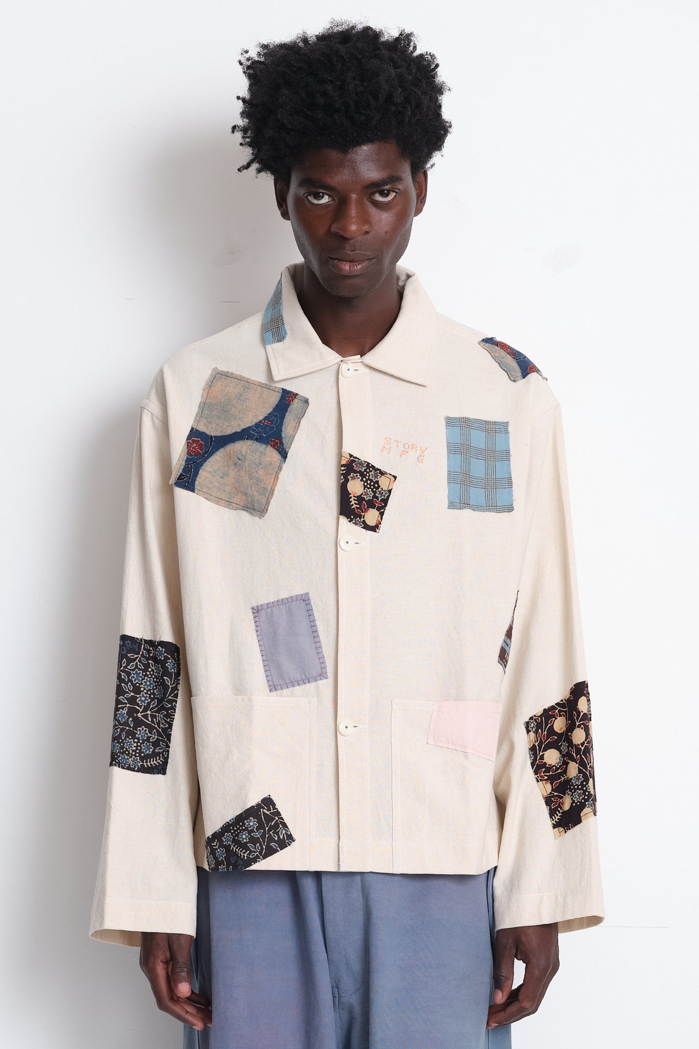 Short On Time Jacket - Ecru Scatter Patch – Story mfg.