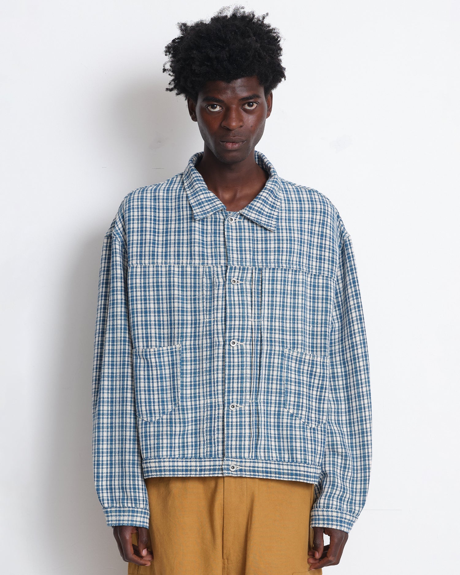 Sundae Jacket - Indigo Check Handloom – Story mfg.