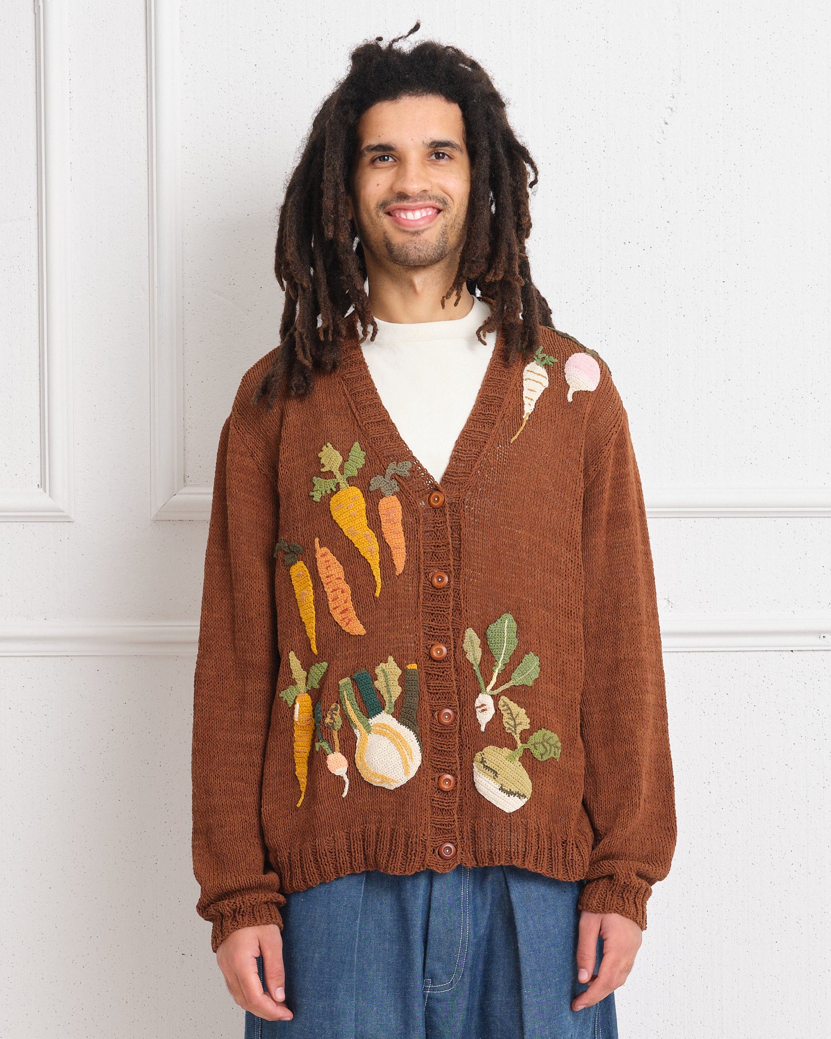 Twinsun Knit Cardigan - Brown Rooting For You