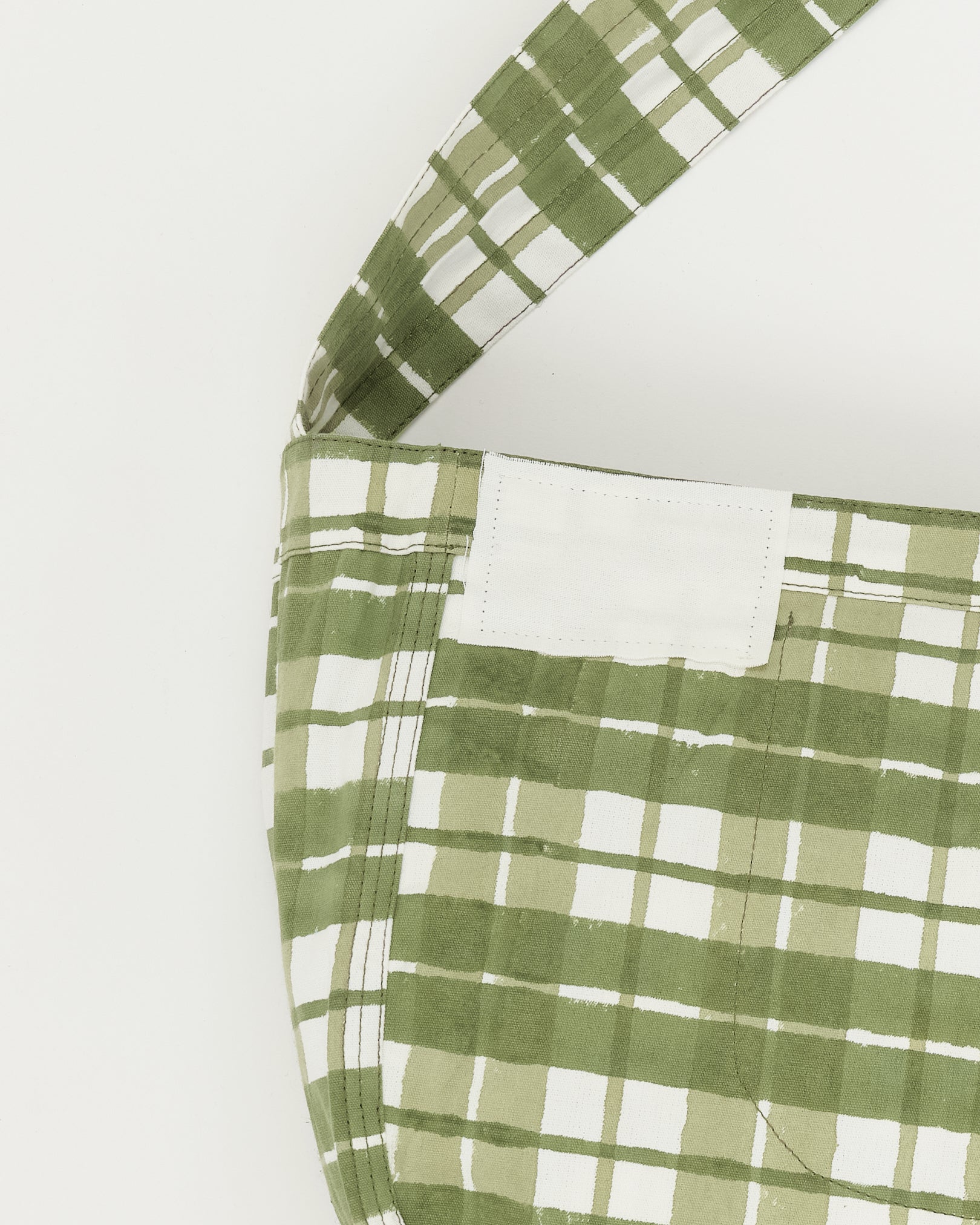 Big Shop Tote - Olive Check