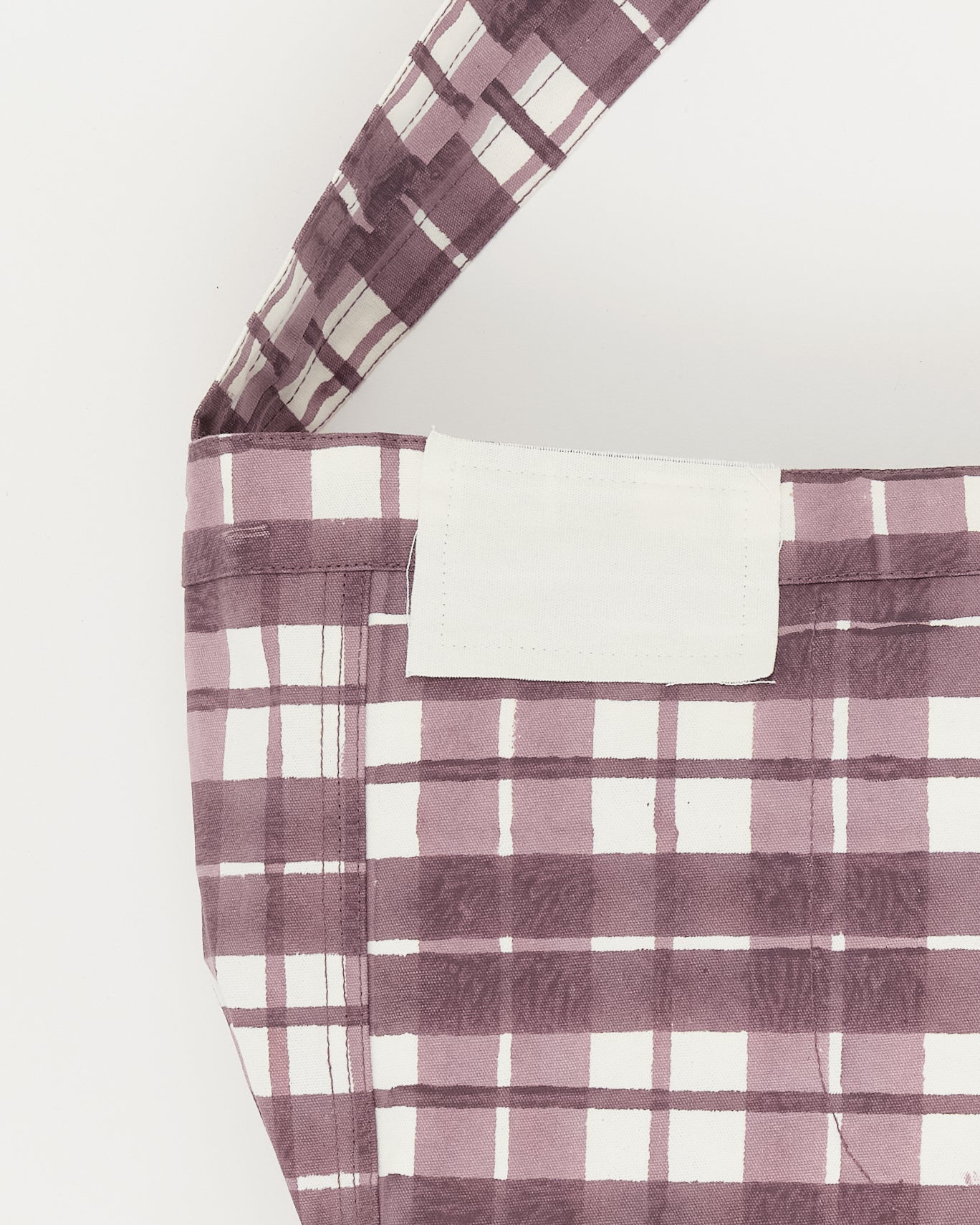 Big Shop Tote - Purple Check