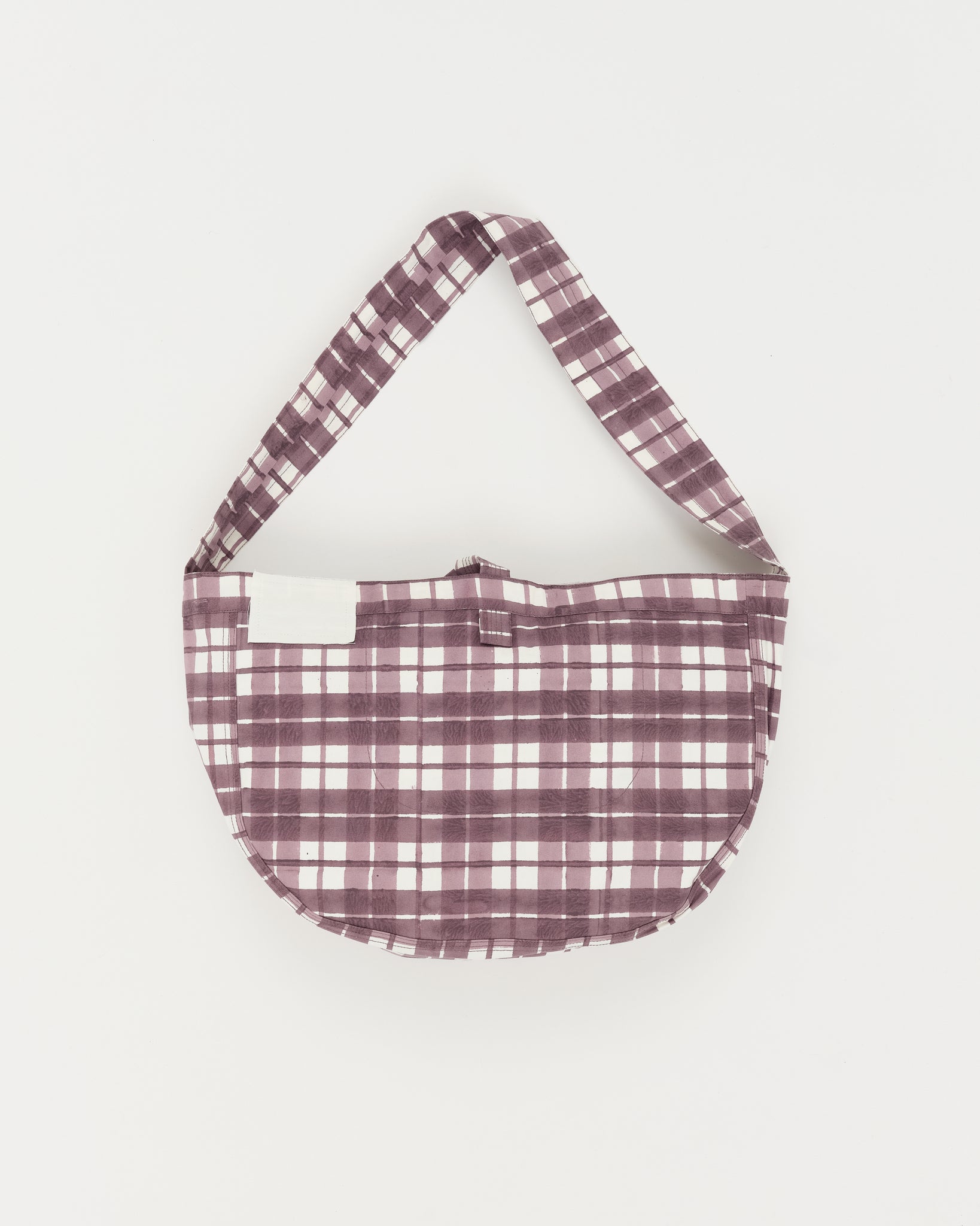 Big Shop Tote - Purple Check