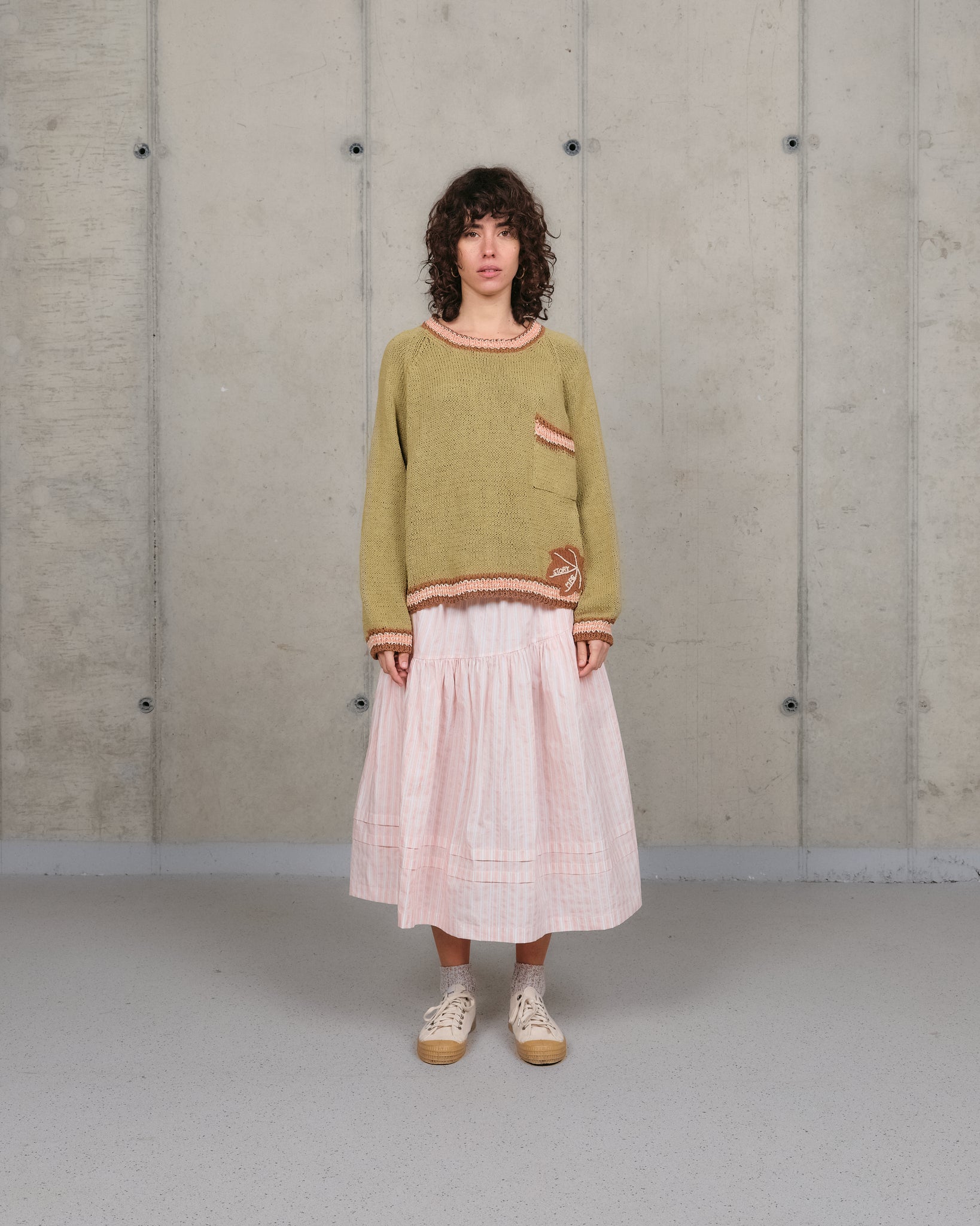 Bulb Knit Jumper - Sage Leaf