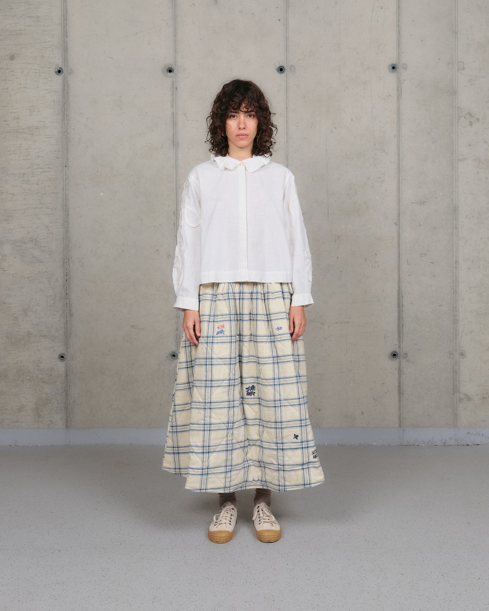 Foxglove Skirt - French Gingham Interrupted