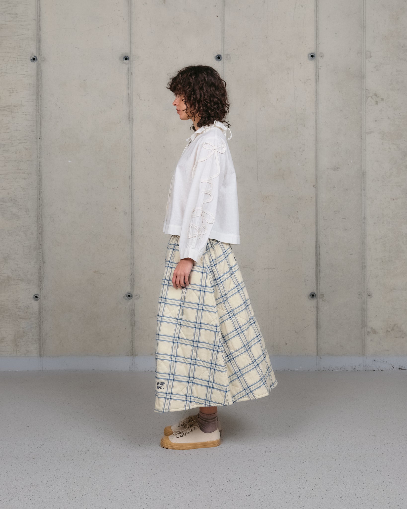 Foxglove Skirt - French Gingham Interrupted