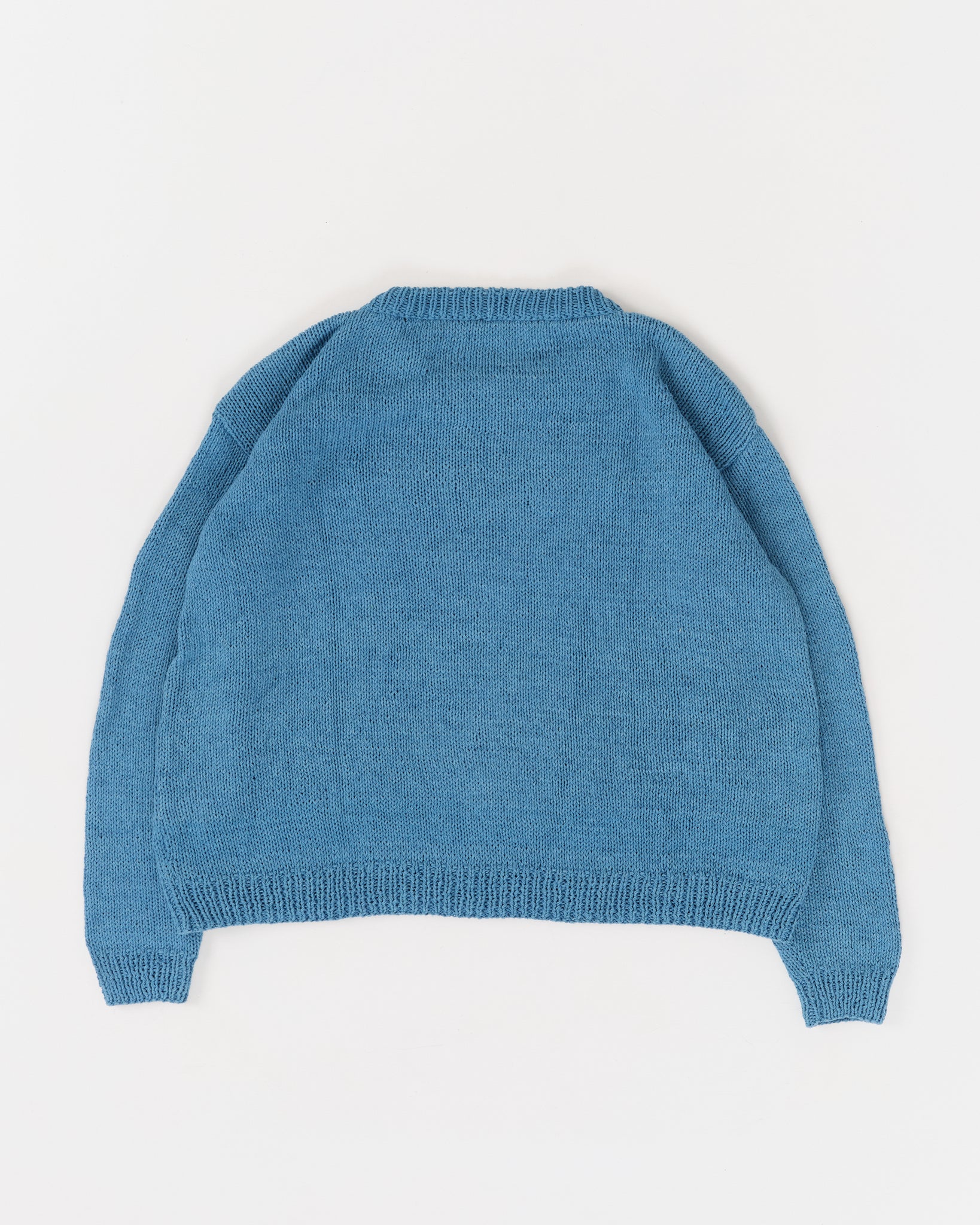 Furrow Knit Jumper - Indigo Natural Tech