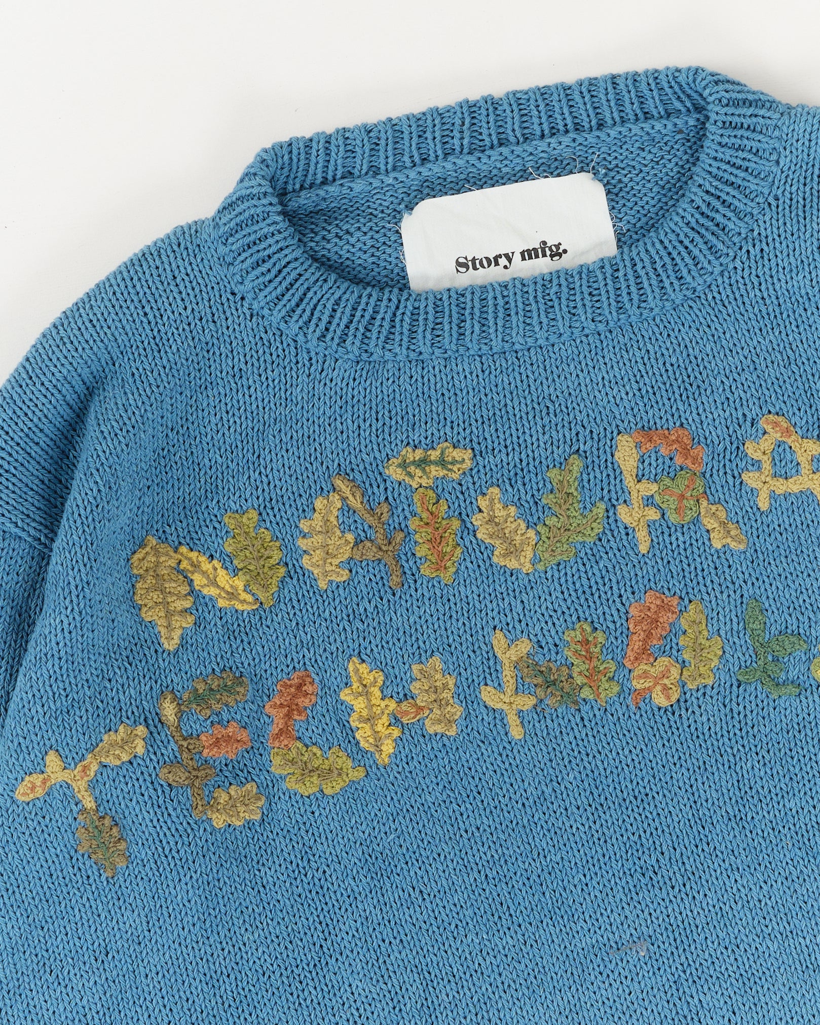 Furrow Knit Jumper - Indigo Natural Tech