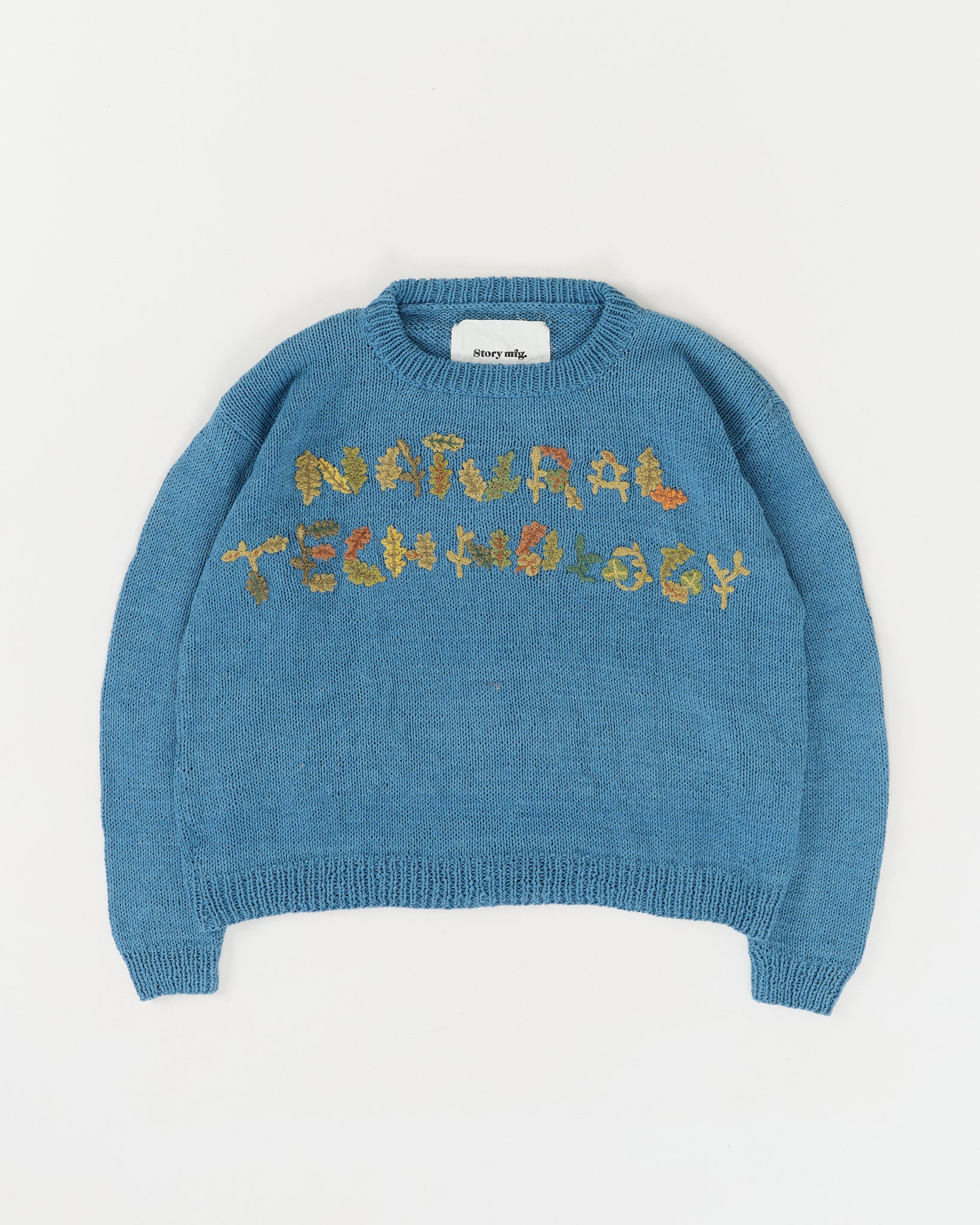 Furrow Knit Jumper - Indigo Natural Tech