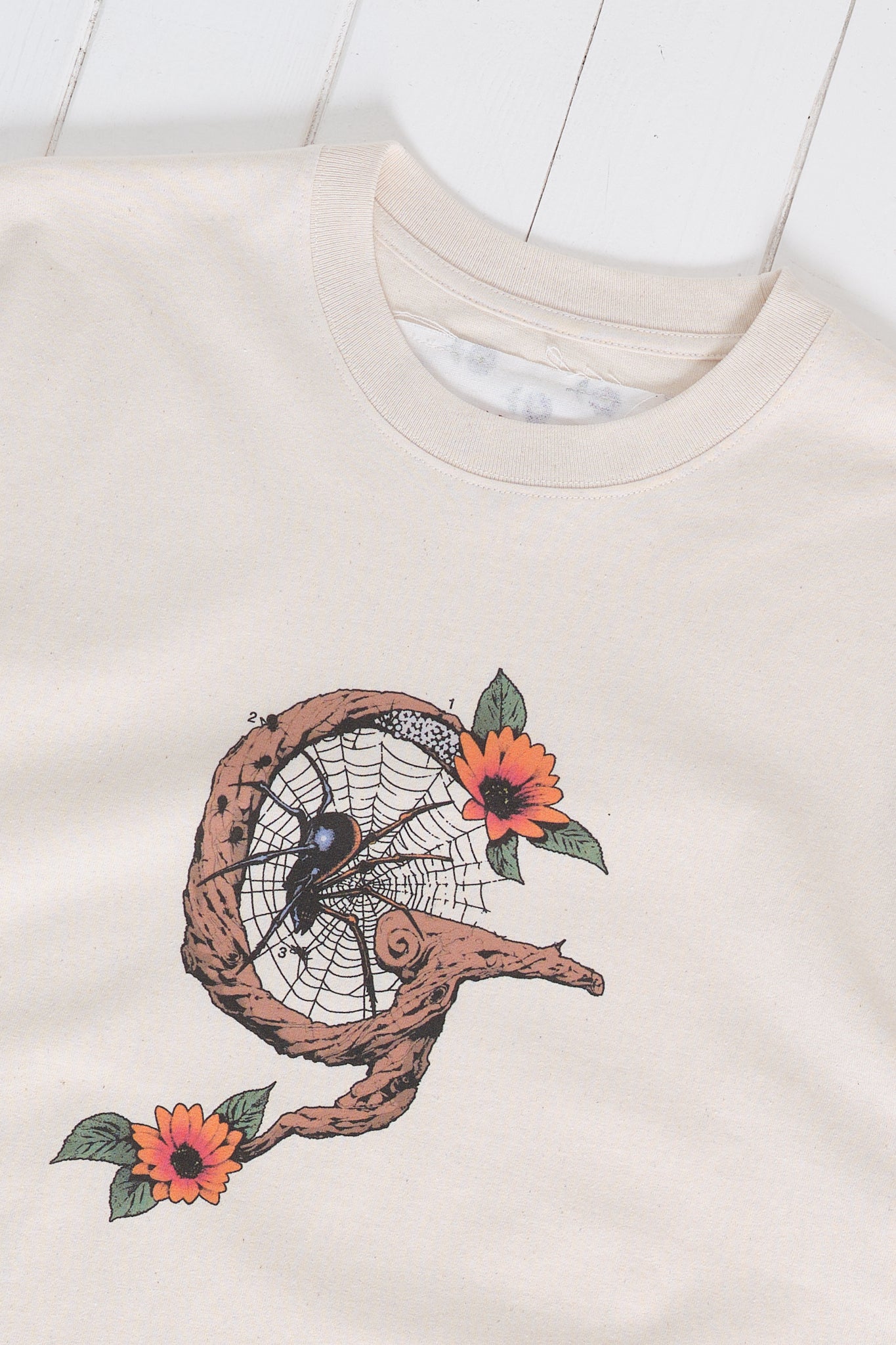 Recycled Cotton SS Tee - Oatmeal G Spider
