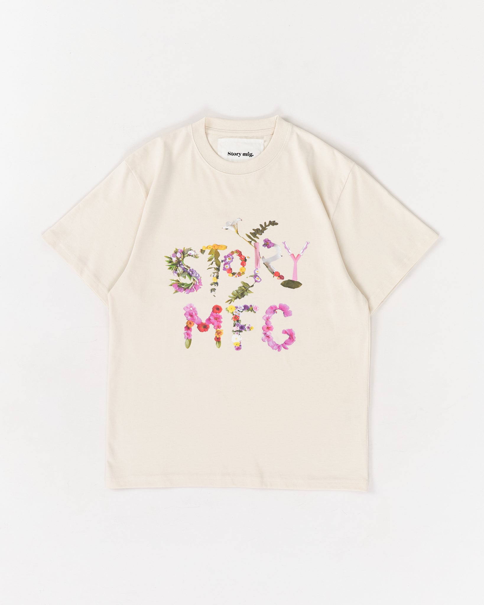 Grateful Tee SS - Ecru Flora – Story mfg.