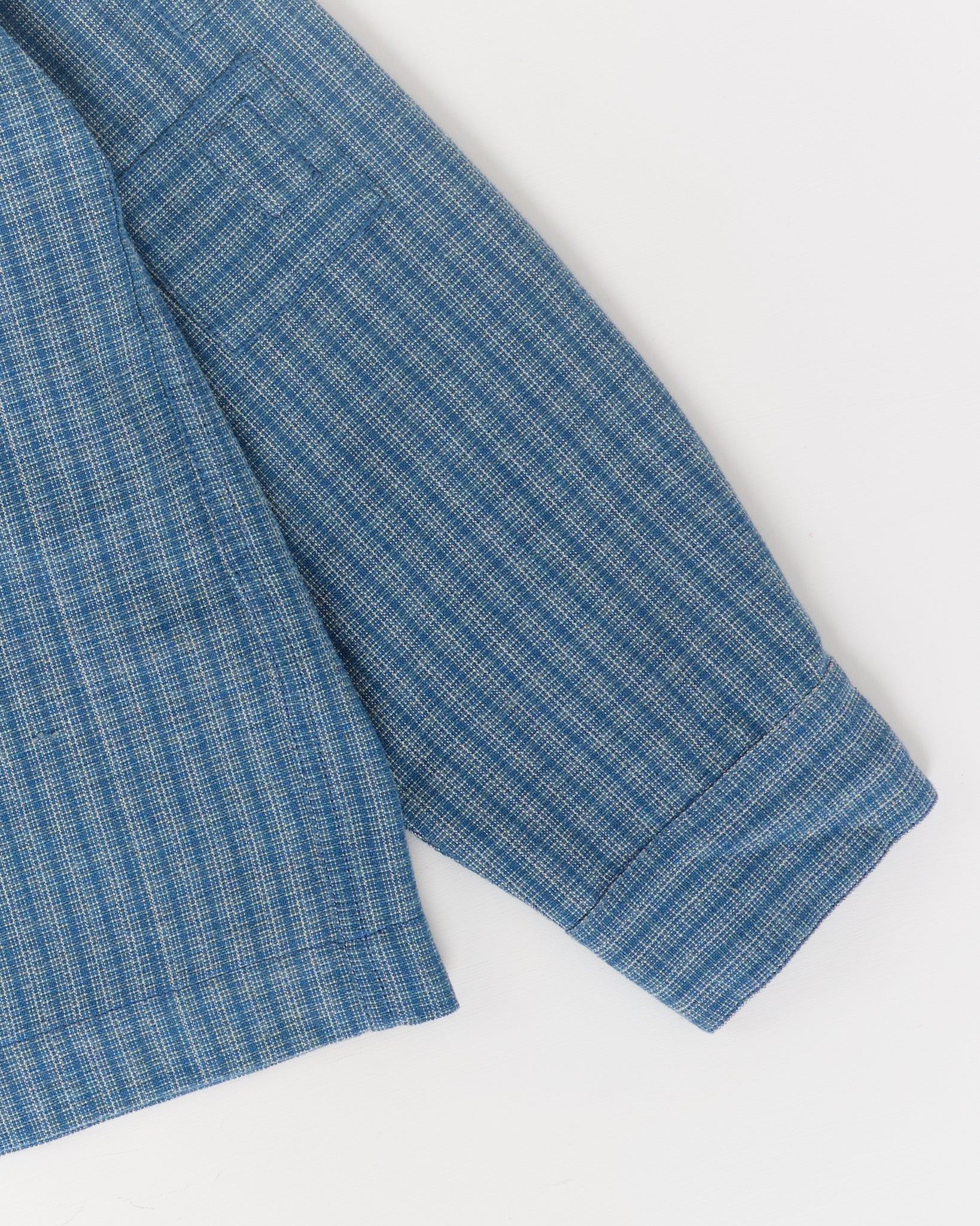 Greetings Shirt LS - Indigo Check Scarecrow