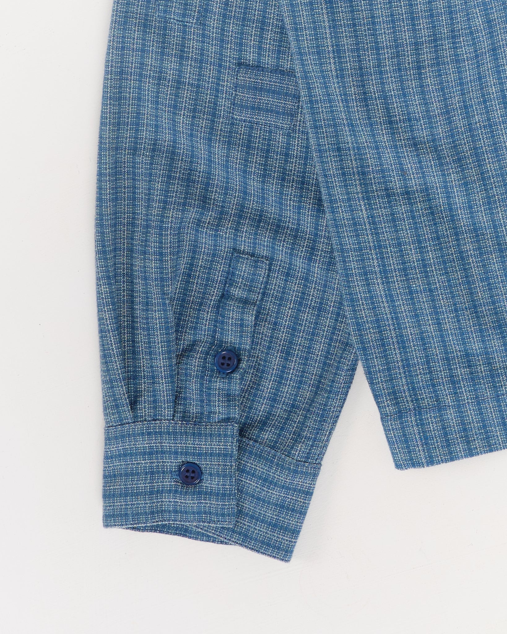 Greetings Shirt LS - Indigo Check Scarecrow