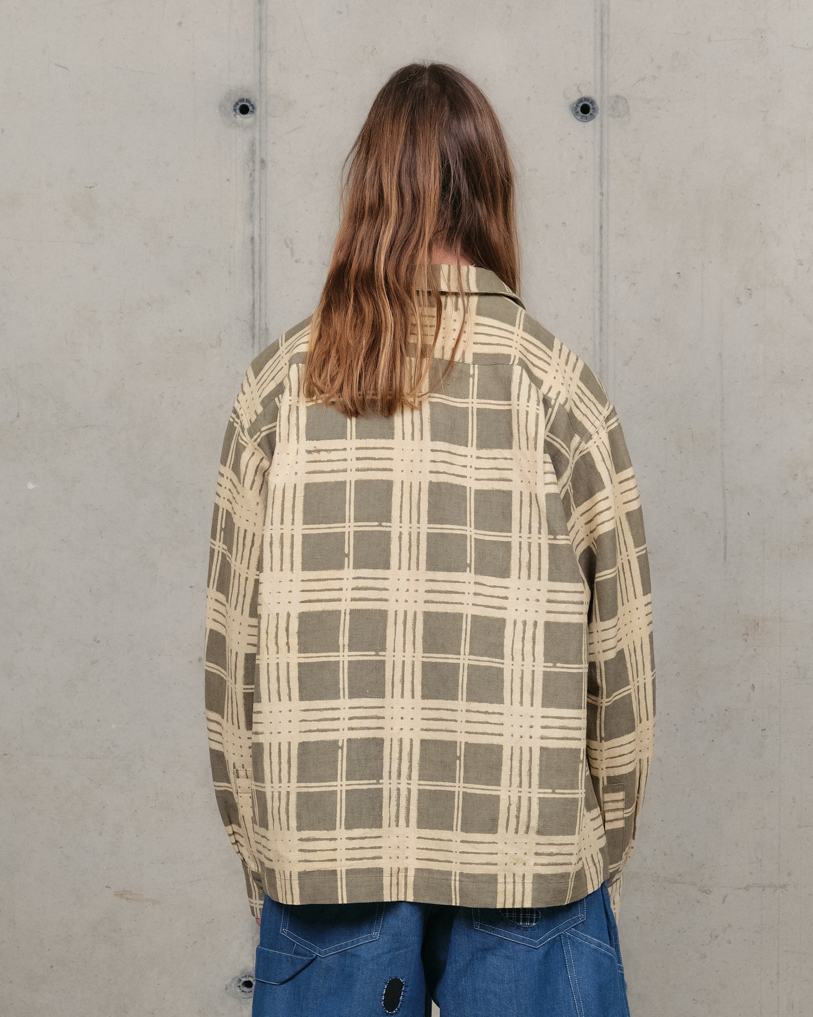 Greetings Shirt LS - Olive Resist Check