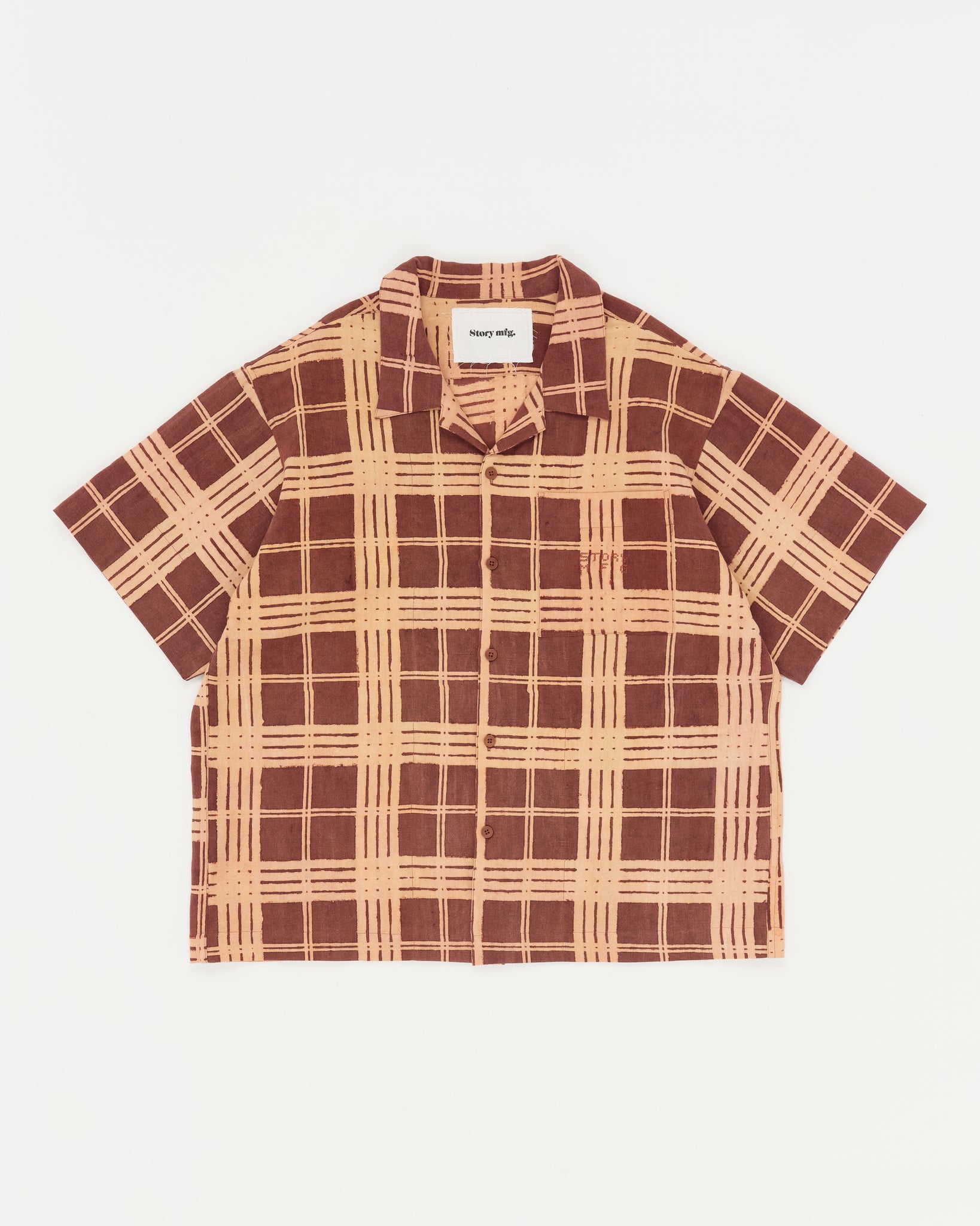 Greetings Shirt SS - Brown Resist Check