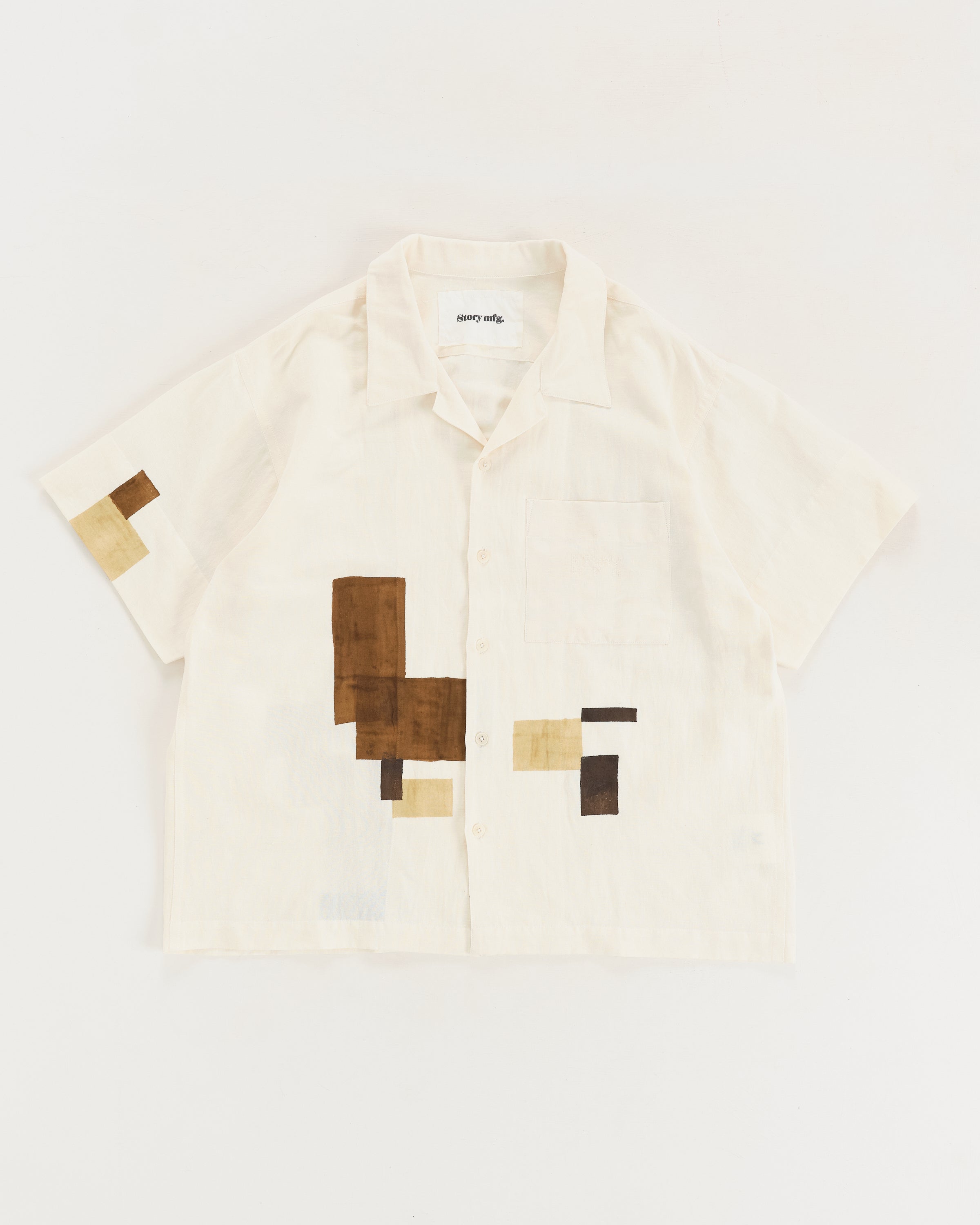 Greetings Shirt SS - Ecru Block – Story mfg.