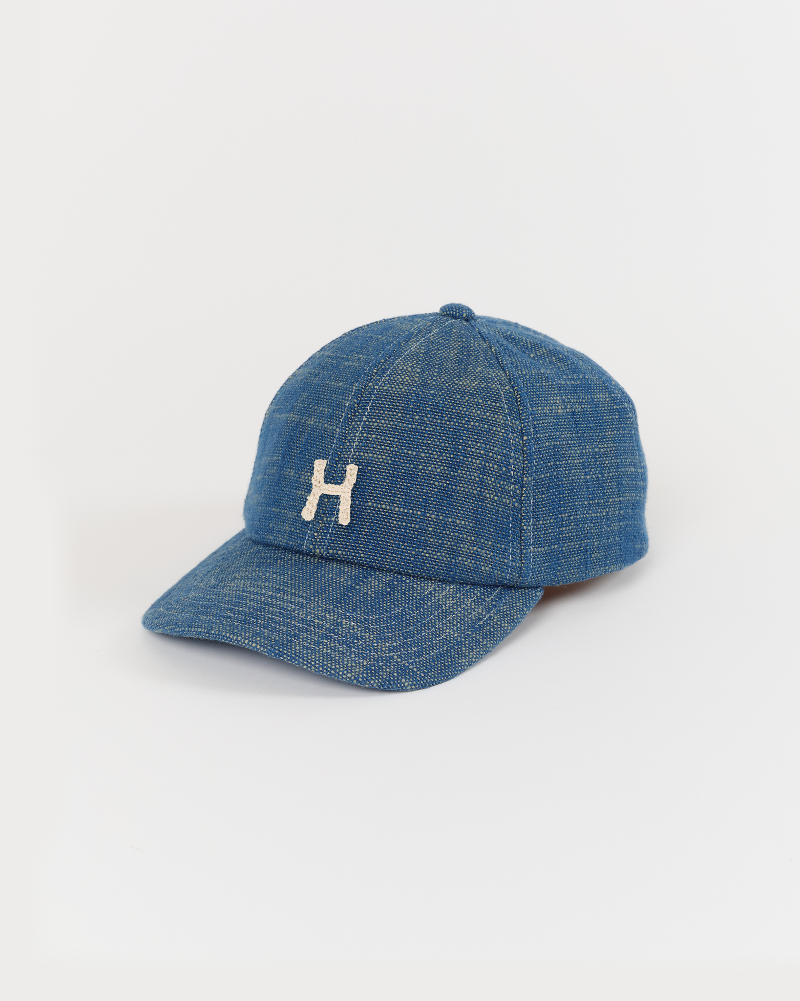 Custom Baseball Cap - Chunky Chambray Handloom