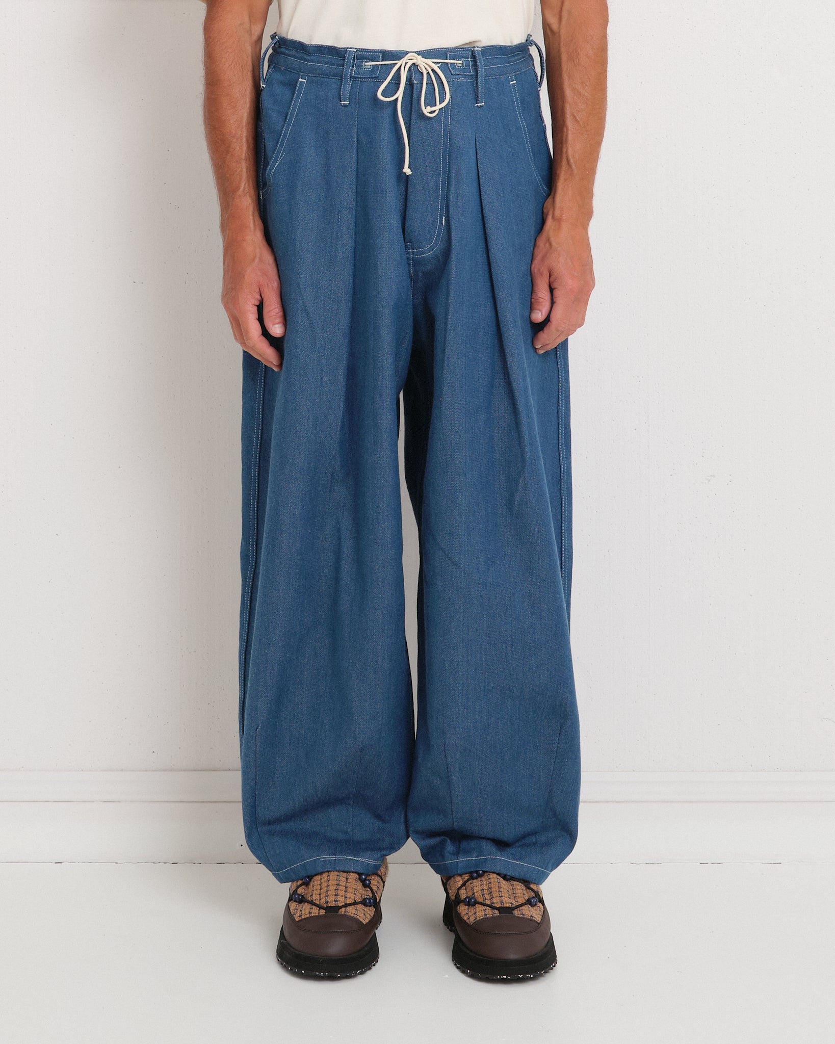 Lush Pants - Indigo Denim Wonky-Wear