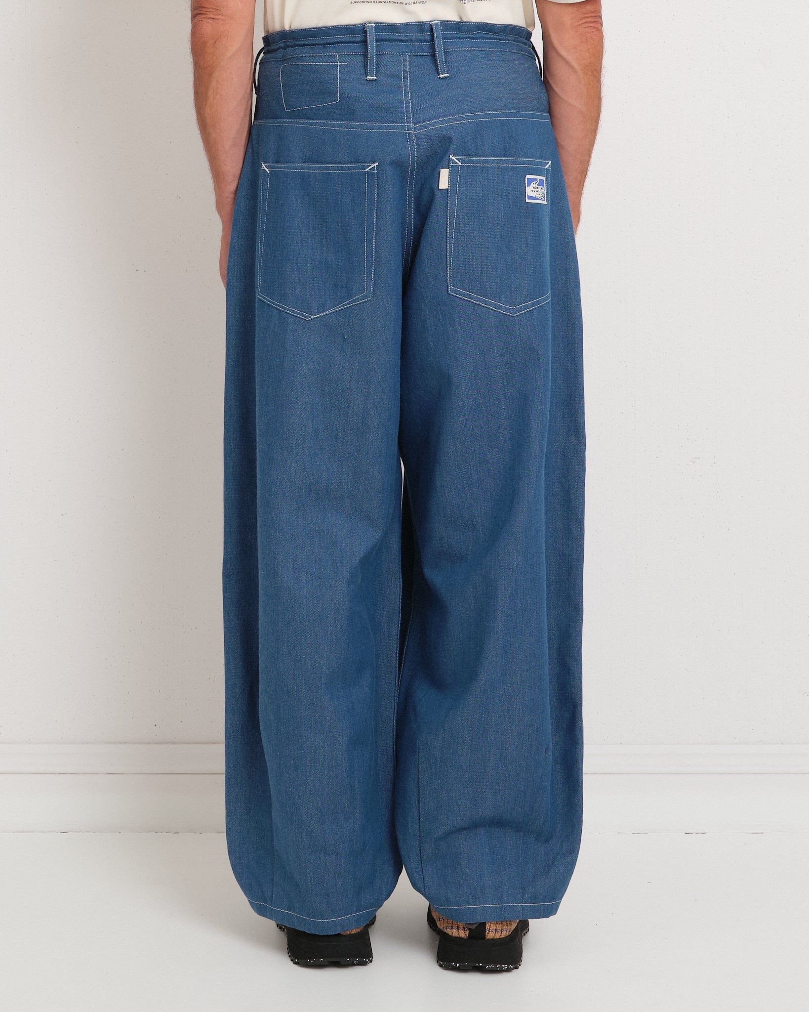 Lush Pants - Indigo Denim Wonky-Wear