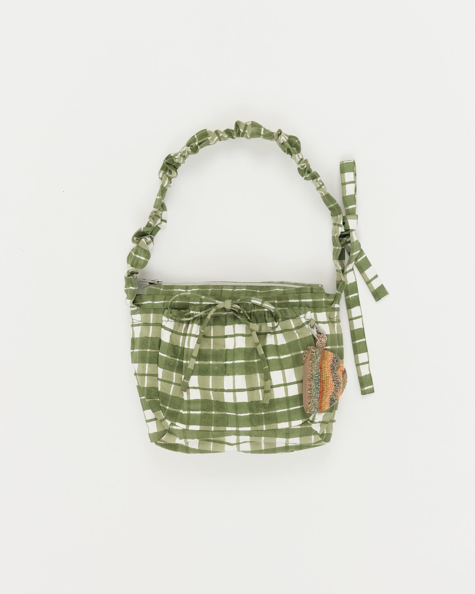 Medium Drawstring Port-All - Olive Check