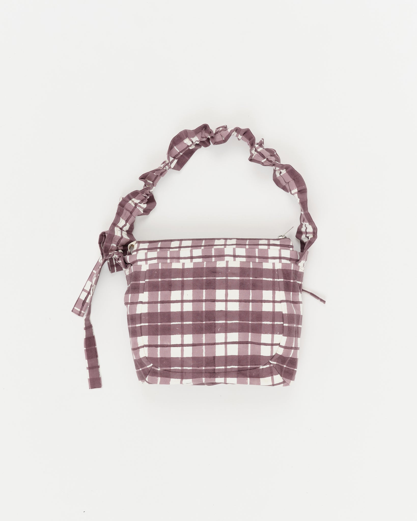 Medium Drawstring Port-All - Purple Check