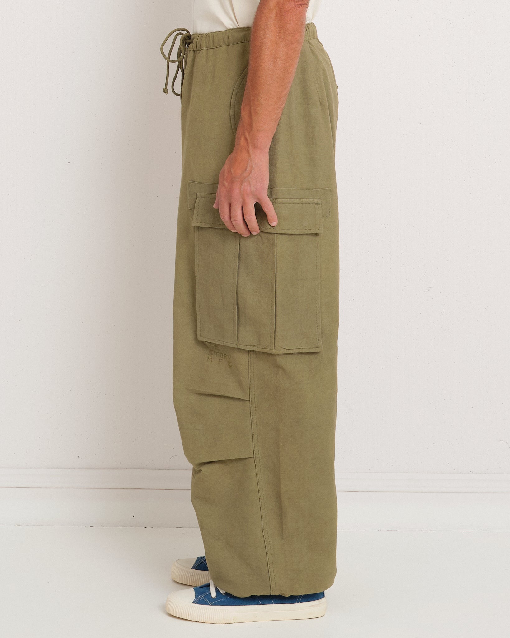 Peace Pants - Olive Slub