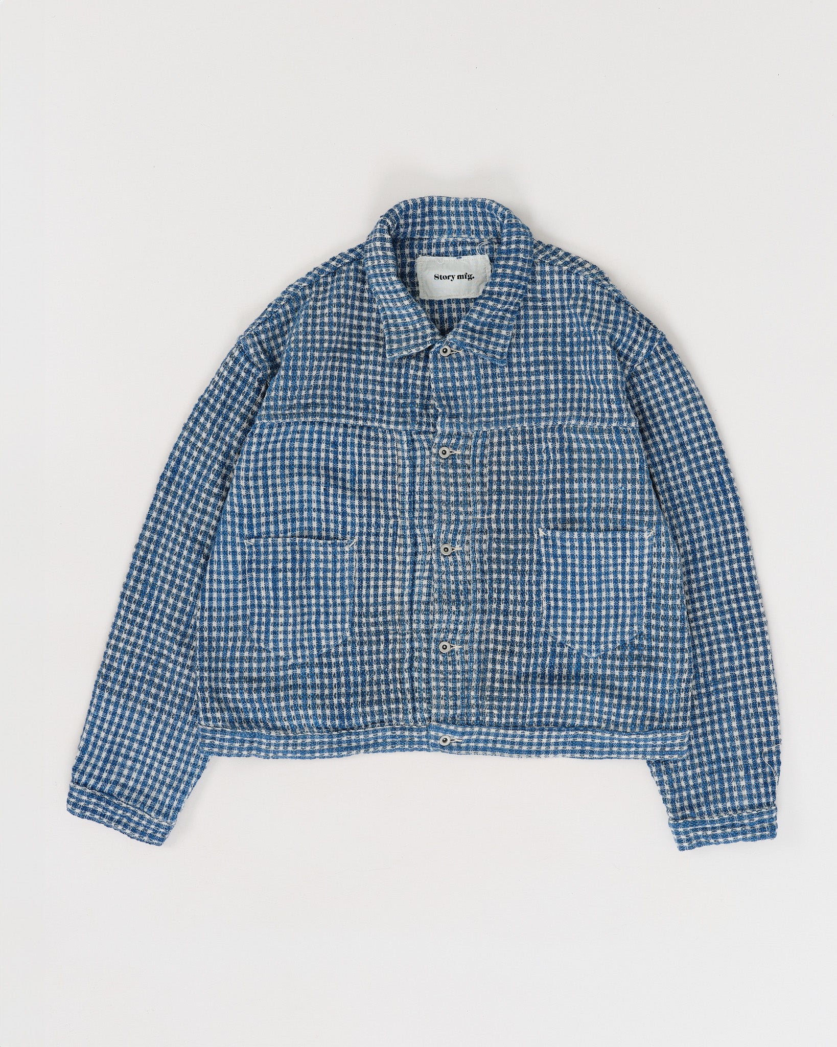 Sundae Jacket - Indigo Wobbly Waffle