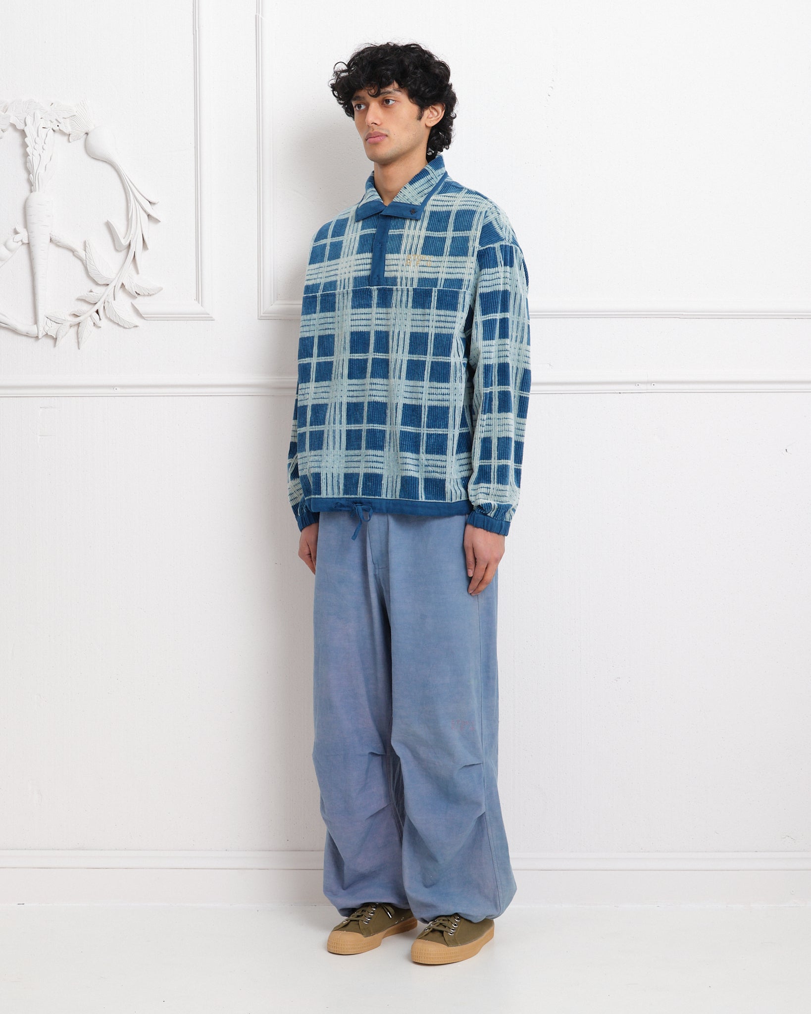 Polite Pullover - Indigo Check Corduroy – Story mfg.