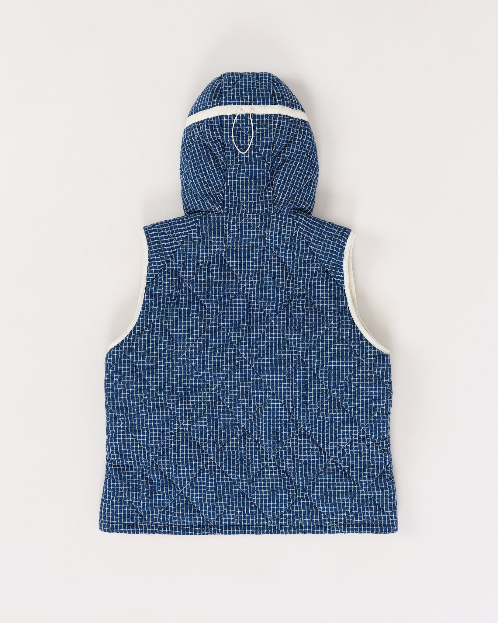 Story mfg. x ROA Vest - Indigo Check Handloom