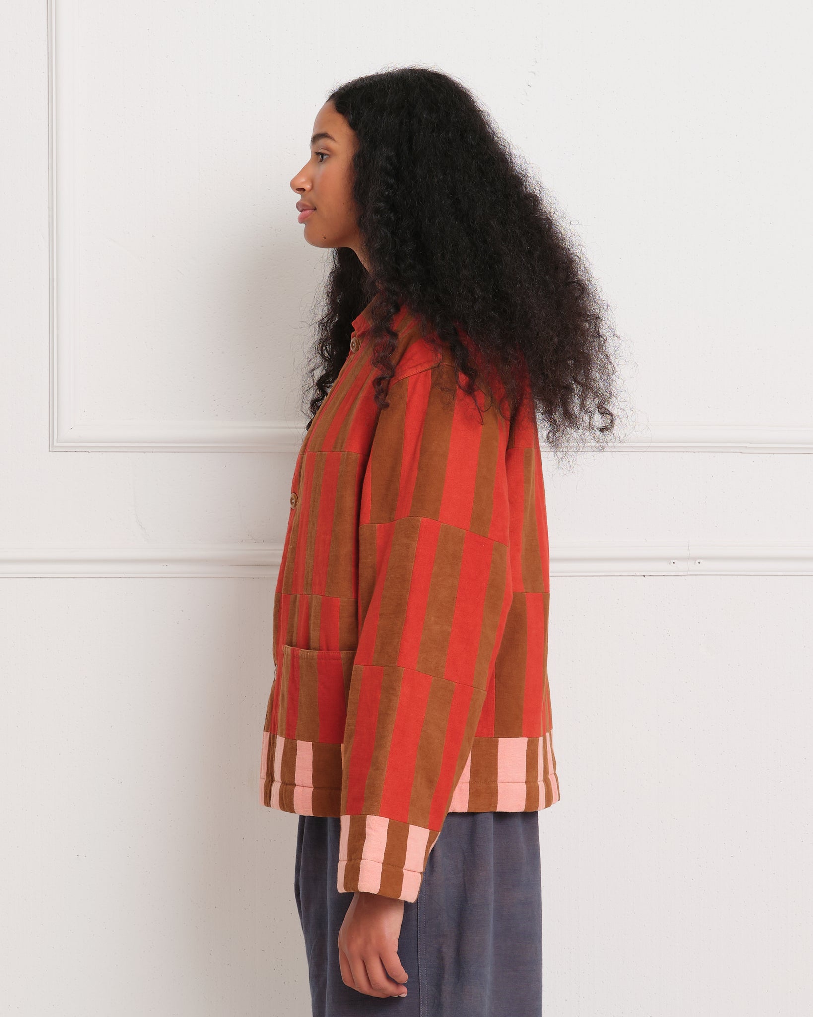 Short on Time Jacket - Stripe Patchwork