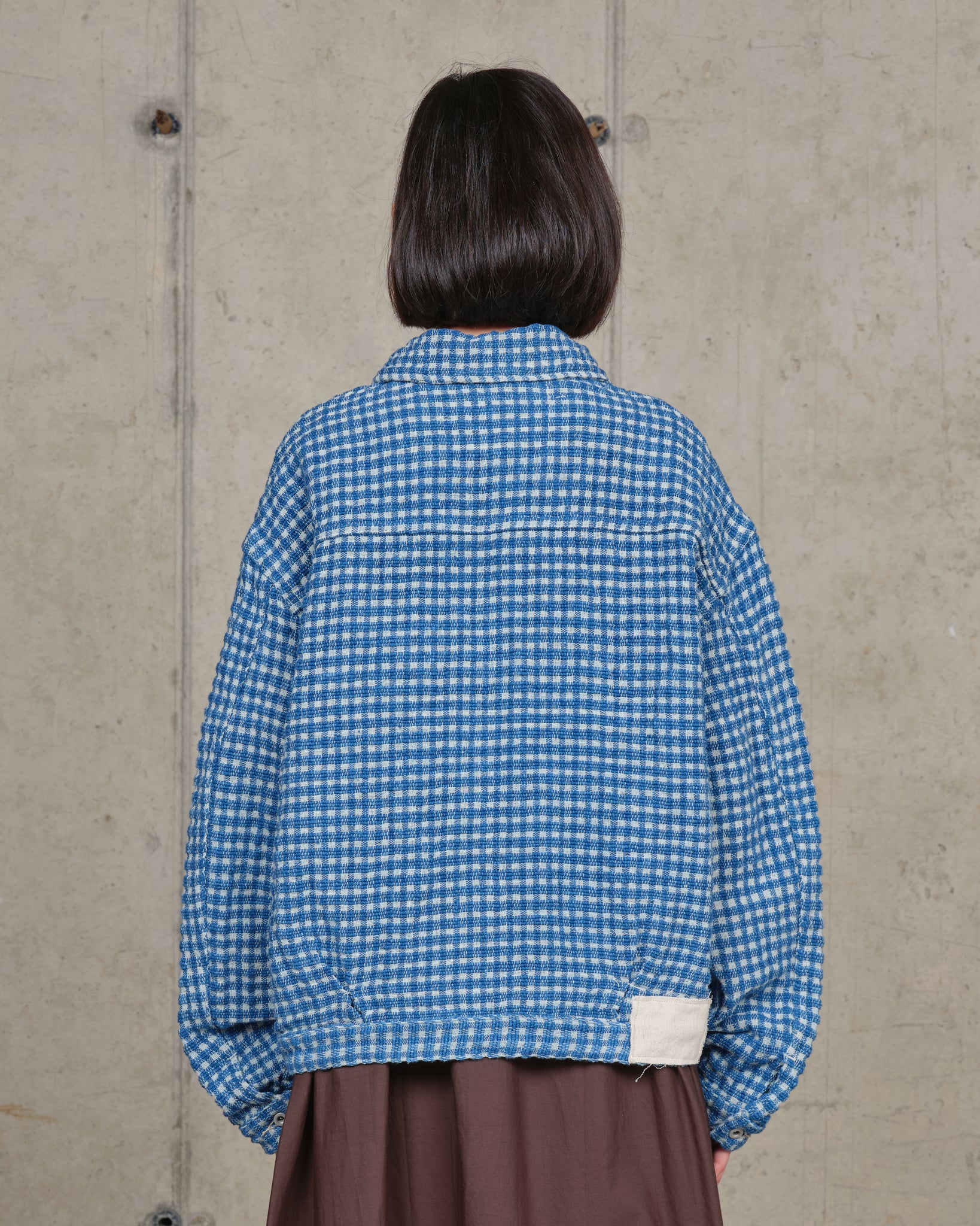 Sundae Jacket - Indigo Wobbly Waffle