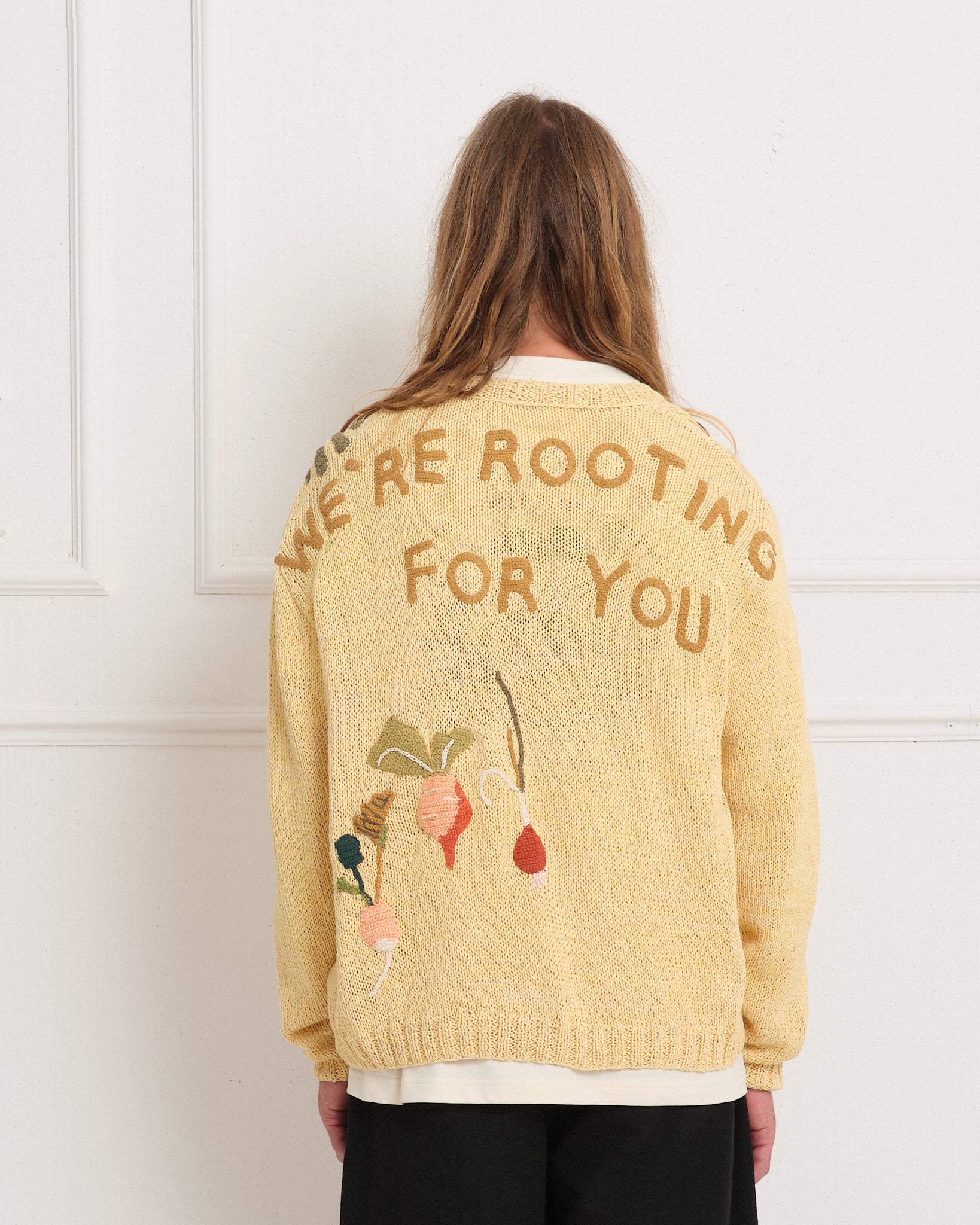 Twinsun Knit Cardigan - Yellow Rooting For You