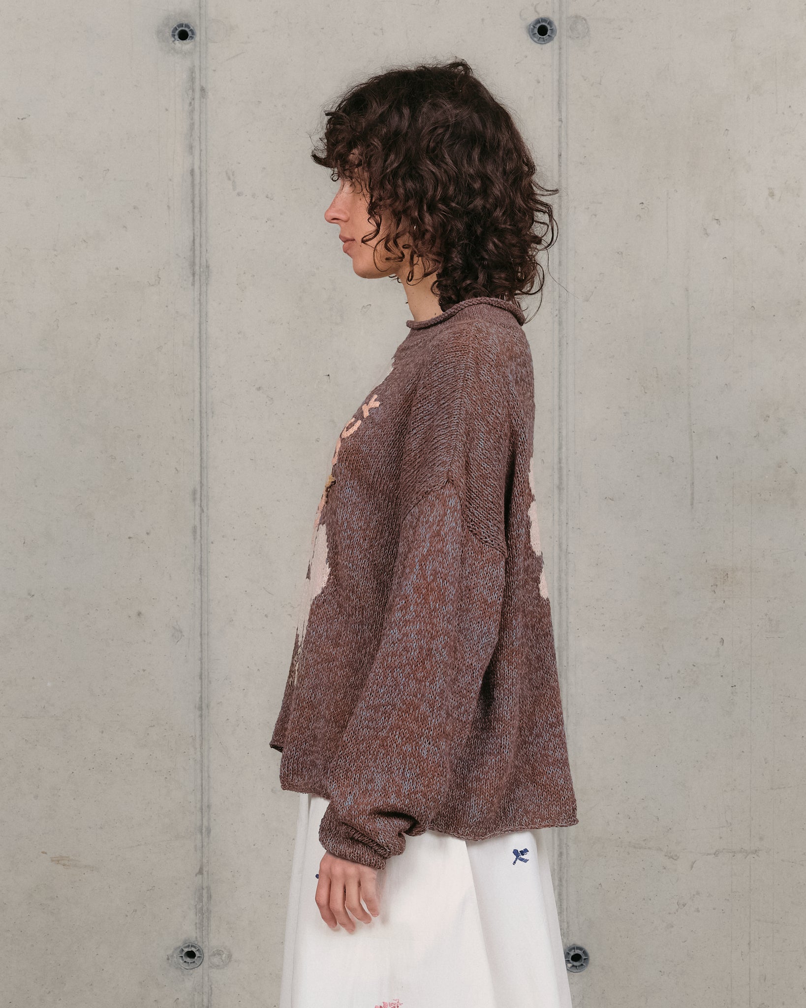 Twinsun Knit Rollneck - Twisted Brown Luck